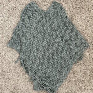 Fringed Knit Poncho